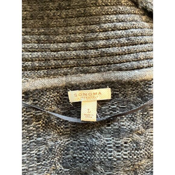 Sonoma dark gray knit cardigan large - Picture 3 of 3